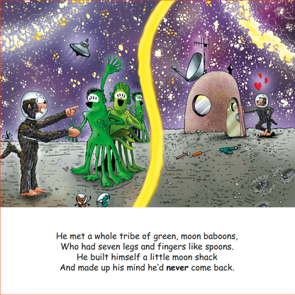 The Baboon Who Went to the Moon. A Story That Teaches Kids The Value of Perseverance.